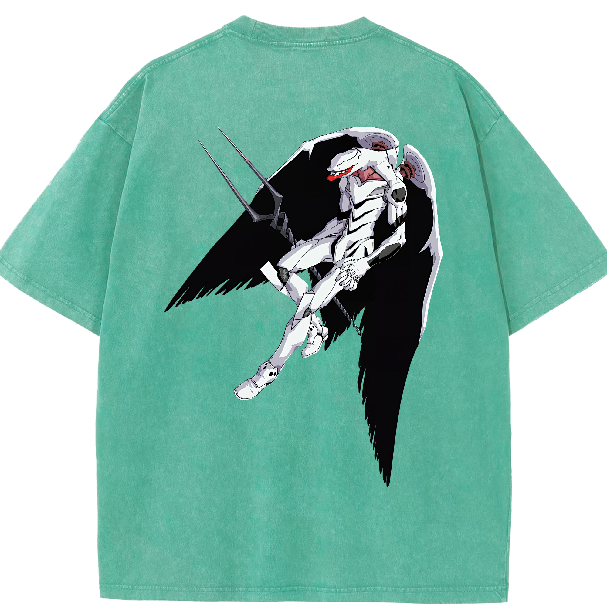 （画像用） EVA 新世紀エヴァンゲリオン 綿100% ヴィンテージ風 半袖Tシャツ（背面プリント）